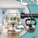 Curtain Rods 18-88 Inch, 1" Heavy Duty Adjustable Curtain Rod for Windows, Black Long Window Treatment Rod, Modern Design, Easy Installation