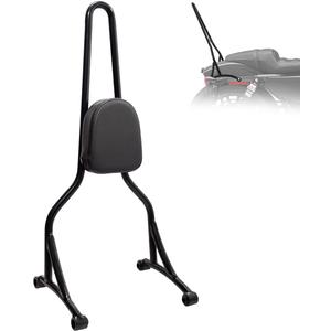 WOWTK 23.6" Tall Passenger Sissy Bar with Backrest Pad for Harley Sportster XL883 1200 Models