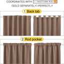 NICETOWN Blackout Curtain Panels for Living Room - (Cappuccino Color) 29x30 inch, 2 Panels Set, Room Darkening Blackout Drapes for Window