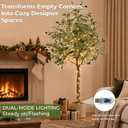 Artificial Olive Tree 5FT, Olive Trees Artificial Indoor with Realistic Branches & Olive Fruits, 63" Tall Faux Olive Tree in White Planter Basket, Fake Tree Indoor for Home Office Living Room Decor
