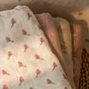 Muslin Swaddle Blankets for Newborn, 4 Pack Cotton Baby Blankets for Girls, Large 31.5 x 43.3 Breathable Soft Receiving Blanket, Essentials Swaddle Wrap Burping Clothes, Flowers
