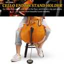 Facmogu Rock Stop for Cello, Cello Endpin Rest for Floor Protector String Instrument Accessory Christmas Gift, Rock Stop Endpin Stand Holder with Reinforced Brass Cup & Rubber Mat Anti-Slip Base