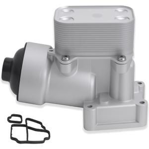 ZONFANT Upgrade Aluminum Engine Oil Cooler Filter Assembly Compatible With VW Audi Vehicle Amarok Passat 2.0L 2012-2014 A3 Q3 2.0L, Replaces#03L115389H 03L-115-389-H 03L115389B 03L115389G 03L115389C