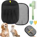 Pet Hair Remover, Electrostatic Pet Hair Removal Gloves, Reusable Cat & Dog Hair Removal Tool, 2025 Upgraded Pet Grooming Gloves for Couch, Furniture, Carpet (1 Pack)