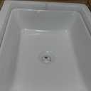 Lordear Vessel Sink Rectangle 19 Inch Bathroom Sink,Rectangular Modern Above Counter Bathroom Sinks White 19x15 Inch Porcelain Ceramic Vessel Vanity Sink Art Basin