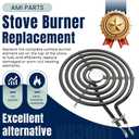 WB30M1 6" Range Stove Burner Top Surface Burner Element Set Replacement Fit for G.E Hot-point Ken-more Electric Range Stove by AMI PARTS