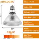 PAR38 Halogen Flood Light Bulbs Dimmable, 4 Pack, 90 Watt 120V, 2800K Warm White for Indoor and Outdoor Floodlight Bulb, E26 Base Bulbs 4050LM