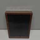 decorUhome Double 5x7 Picture Frame Vertical, Engineered Wood Bifold Photo Frame with Plexiglass for Tabletop Display, 5x7, Brown