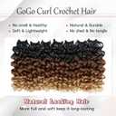 7 Packs Gogo Curl Crochet Hair for Women 10 Inch Pre-Twisted Curly Crochet Hair Pre Looped Deep Ocean Water Wave Beach Curl Crochet Braids Synthetic Braiding Hair Extensions (10 Inch, 1B/30/27)