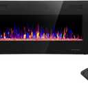 R.W.FLAME 36 inch Recessed and Wall Mounted Electric Fireplace, Ultra Thin ad Low Noise, Fit for 2 x 4 and 2 x 6 Stud, Remote Control with Timer,Touch Screen,Adjustable Flame Color and Speed