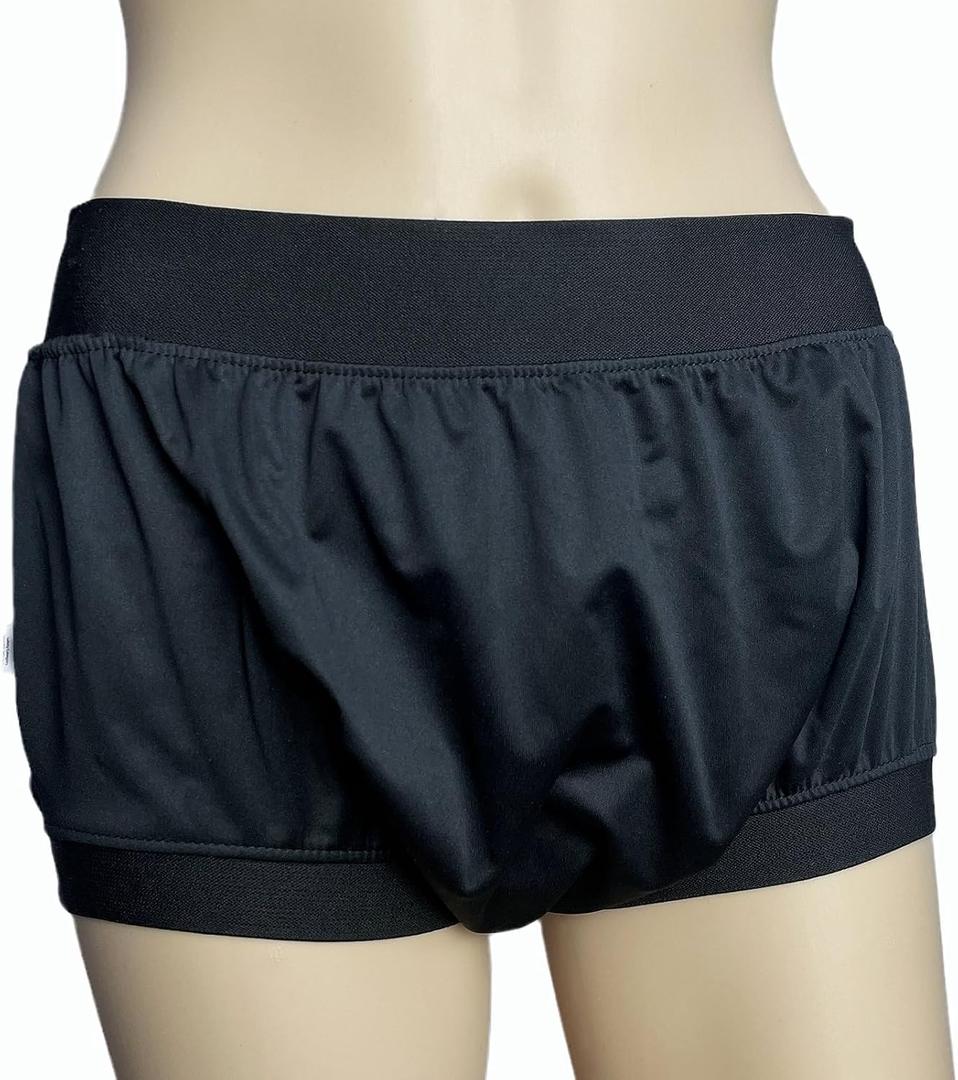 AQX Adult Diaper Cover for Incontinence, High Waist Active Waterproof Latex Pants, Noiseless Reusable Washable Pull Up Plastic Pants (NC High Waist S)