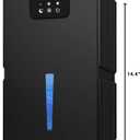 Dehumidifier ToLife Dehumidifiers for Home, 95OZ Dehumidifier for Basement 950 sq.ft, Auto Shut Off Sleep Mode Dehumidifier for Bedroom Bathroom Small Dehumidifier 7 Colors Lights, Black, TZ-C4S