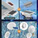 Solar Pool Lights, Solar Powered Submersible LED Lights with Remote IP68 Waterproof 16 Colors Underwater for Above Ground Inground Pool, Pond (White,2 Pack)