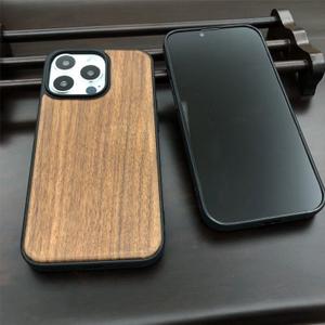 Premium Wooden Case for iPhone 16/16 Plus / 16 Pro / 16 Pro Max  Natural Walnut Wood & Shockproof TPU Edge | Sleek, Durable, Eco-Friendly Protective Cover (iPhone 16 Pro)