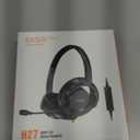 EKSA H27 USB Computer Headset with Microphone for Work, PC Headset with Noise Cancelling Mic, Wired Over-Ear Headphones with in-Line Controls, USB Headset for PC/Computer/Laptop/Call Center/Offic