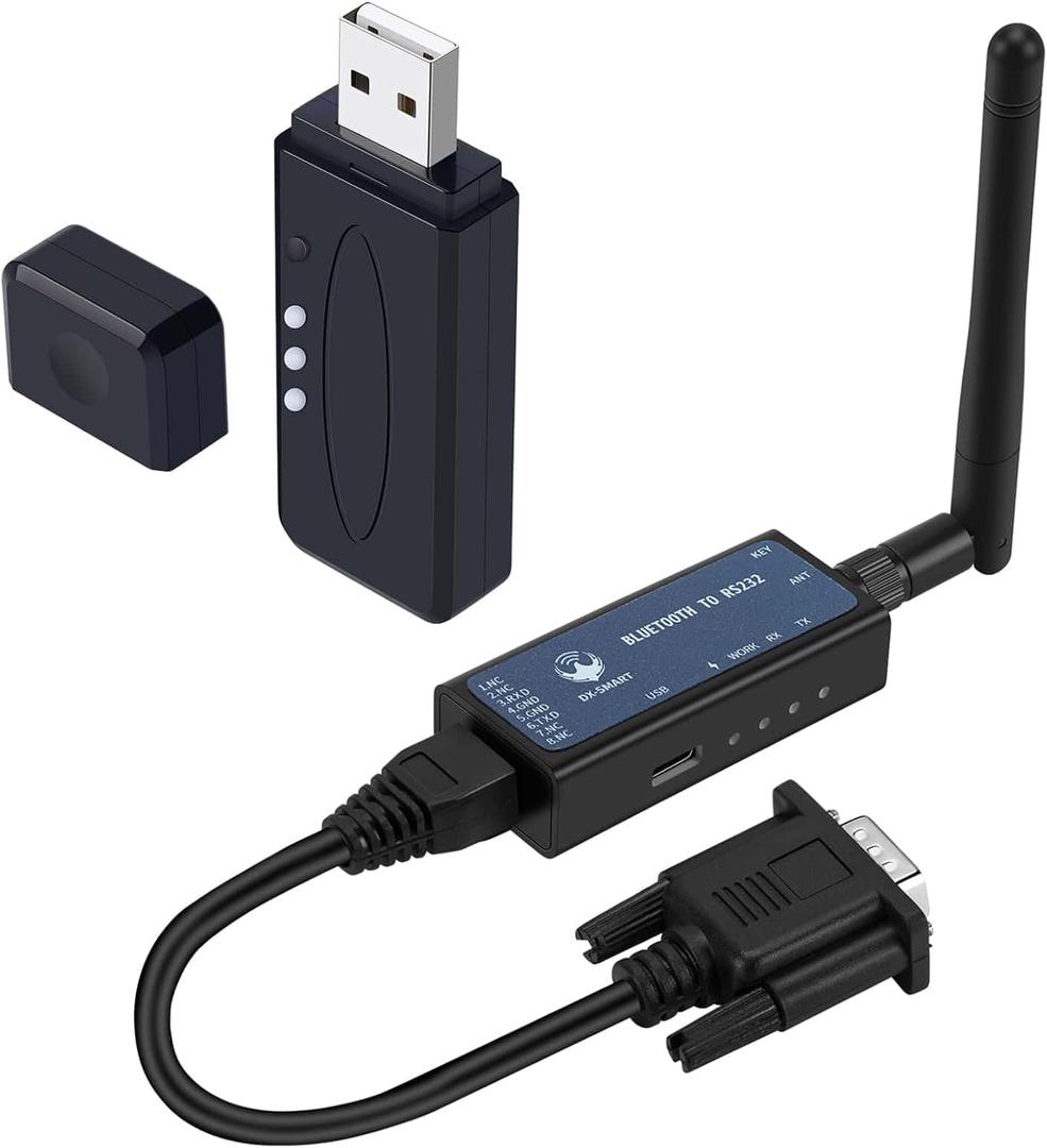 DX-CP26 RS232 to Bluetooth Wireless Serial Adaper Converter Support IOSAndroidWindows Suport DB9RJ45 Interface Built-in Rechargeable Lithium Battery (CP26 for PC)