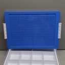 Toys Storage Organizer Box for Lego, Toy Box with Building Plate Lid and Removable Tray, Building Block Storage, Stackable Plastic Organizer Bins (Blue-1Pack)