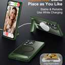 Temdan Magnetic for Samsung Galaxy S25 Ultra Case, [Innovate Stand][Military Grade Drop Protection][Non Slip][Translucent Matte] Shockproof Phone Case for Galaxy S25 Ultra 6.9" 2025 -DarkGreen