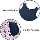 Vieille Little Girls Sleeveless Dress Cute Summer Sundress with Pocket 2-7 Years (4-5T, Baseball)