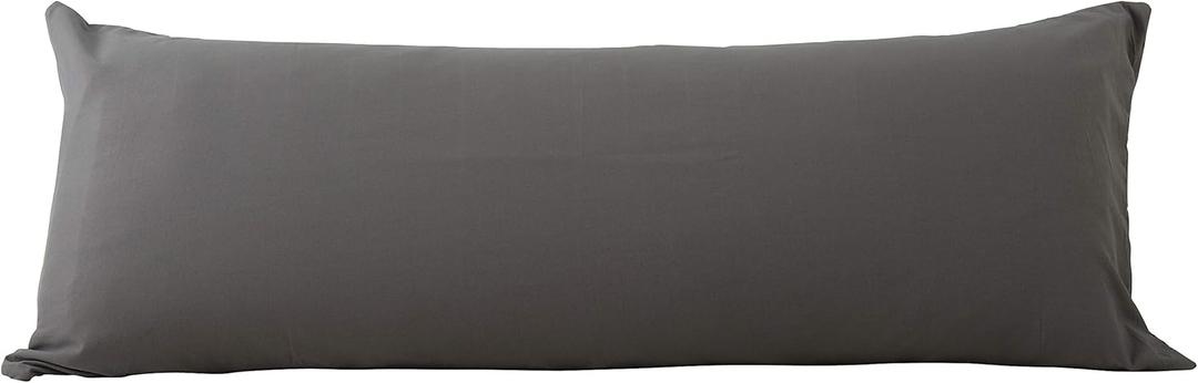 EVOLIVE Ultra Soft Microfiber Body Pillow Cover/Pillowcases 21"x54" with Hidden Zipper Closure (21"x54" Body Pillow Cover, Charcoal Grey)