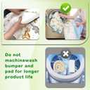 Baby Lounger for Newborn, Baby Nest Cover Breathable and Soft Cotton, Infant Lounger with U-Shaped Safety Bumper for Cozy Comfort Essentials (Dinosuars)