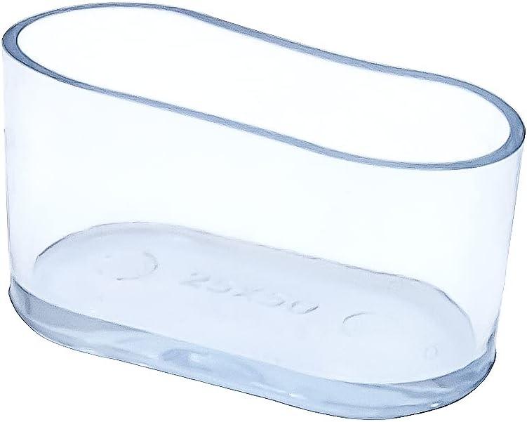 Flyshop 16Pcs Oval Chair Leg Caps Flexible PVC Chair Leg Floor Protectors Transparent Furniture Table Leg Covers, 25 x 50 mm, 1" x 2"