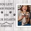 Dog Memorial Picture Frame - Pet Memorial Gifts For Loss Of Dog Sympathy Gift, Remembrance Gift - 4x6 Picture Frame With Paw Prints
