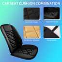 Chezope Car Seat Cushion with Back Support Pillow, Car Seat Cushion for Long Driving, Breathable Car Seat Protector, 1.2'' Thick Memory Foam Design for Pain Relief, Seat Pad for Car SUV Truck (Black)