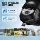 LITYMOL 2K 2.4g WiFi Security Cameras Wireless Outdoor, 360° View Solar Cameras for Home Security, Color Night Vision, AI Detection, 2-Way Audio, Spotlight Siren Alarm, SD/Cloud Storage