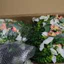 24" Artificial Flowers Topiary Ball Trees, Faux Outdoor Plants