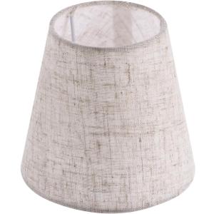 Lurrose Small Fabric Lampshade 5.5X5.5X5 Inch Black Linen Lamp Shade for Table and Floor Lamps Dust Cover Lamp Accessory