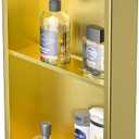 Stainless Steel Shower Niche 24" X 12" Gold No Tile Needed Wall Niche Double Shelves Recessed Shower Shelf for Bathroom Storage Over Mount Installation