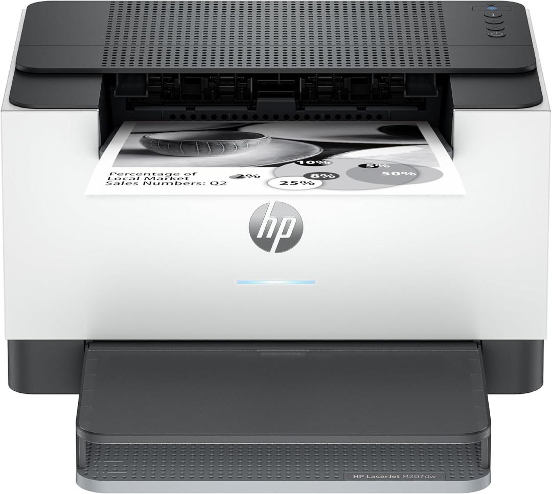 HP LaserJet M207dw Laser Wireless Printer, Black and White, Duplex, Best-for-Office