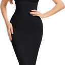 SLIMBELLE Strapless Shapewear for Women Under Dresses Tummy Control Slip Dress Seamless Full Body Shaper, XL (Black, XL)