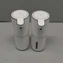 2 Pack Automatic Soap Dispensers,12.8oz/380ml USB Touchless Automatic Foaming Soap Dispenser,Rechargeabled Wall Mounted Smart Soap Dispenser for Bathroom Kitchen Dish Soap (White)