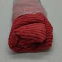 MIULEE 24"x24" Pillow Covers Set of 2 Soft Striped Corduroy Euro Pillow Shams for Couch Living Room Sofa Car 24 x 24 Inch Christmas Red