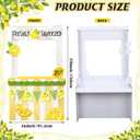 Briwooody Lemonade Stand Cardboard Display, 36 x 59 Inch Life Size Lemonade Stand Photo Booth Prop, Summer Party Decoration for Birthday Carnival School Event Fundraiser, 13 x 58 inches