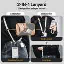 MAGEASY 2-in-1 Phone Lanyard Crossbody & Wristlet with Tether Tab & Belt Clip, Adjustable Phone Strap, Hands-Free Anti-Drop Travel Rave Accessories for iPhone & Android (Black)