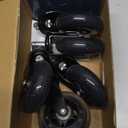 Lifelong Original Office Chair Wheels (As Seen On CNN) Replacement Rubber Chair Casters for Hardwood Floors and Carpet, Set of 5, Heavy Duty Casters for Chairs to Replace Office Chair Mats - Fits 98%