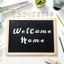 Gerrii 320 Pcs 4'' Wooden Letters and Numbers Crafts Unfinished Cursive Wooden Alphabet a to Z, Wood Numbers 0 to 9 Sign for DIY Wall Decor Painting Writing with Bonus Accessories Instructions