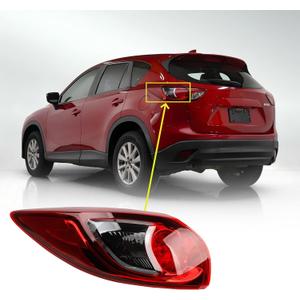 Driver Left Side Tail Light Assembly Compatible With 2013-2016 Mazda CX-5 Rear Brake Lamp KD33-51-160D MA2804111