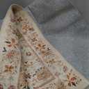 DUKINO 3x5 Area Rug, Vintage Floral Washable Rug for Bedroom with Non Slip Design, Soft Low Pile Indoor Small Carpet for Bedroom, Farmhouse, Living Room, Office, Bathroom, Beige