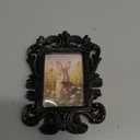 Easter Bunny Rabbit Small Picture Frame,Vintage Wildflower Mini Ornate Photo Frame for TableTop Desk Decor, Rustic Spring Baroque Art Prints Decorations Gifts for Bedroom 1.7x2.5in Photo