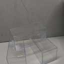 Hammont Rectangle Acrylic Box - Shelf Organizer Bins - Clear Storage Containers - Candy Party Favors | Bathroom Storage | Makeup Cosmetic Organization | Tall: 4"x4"x8" (3 Pack)