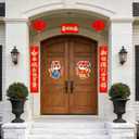 2 x Chinese New Year Decorations 2026, 33PCS Lunar New Year Decorations with Couplets, Fu Character Ornament, Window Decals, Year of Horse Door Sticker, Red Envelopes, Red Lanterns