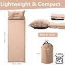BISINNA Self Inflating Sleeping Pad Thick Foam Sleeping Mattress with Pillow for Camping Lightweight Insulated Sleeping Mat Fast Inflating for Camping Travel Car Tent