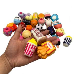 20 Pack Kawaii Squishies Sets Soft Slow Rising (1pc Jumbo + 19pcs Medium/Mini Size) Random Cake Bread Panda Bun Animals Cartoon Series with Phone Straps Squishy Kids Play Toys Charms