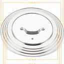 15 inch Large Universal Lid for 11-15" Pans Pots, Stainless Steel Pan Lid Cover for 11 12 13 14 15 In Cast Iron Skillets Frying Pans Woks