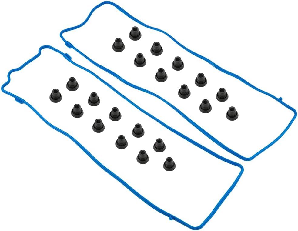Engine Valve Cover Gasket - Compatible for Lincoln Town 4.6L 1991-2002 for Ford F-150 4.6L 1997-2001 for Ford Crown Victoria 4.6L 1992-2002 - Replace Part VS50377R - Set of 2