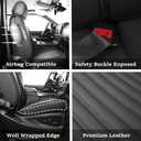JOJOBAY Chevy Silverado Seat Covers,GMC Sierra Seat Covers,Custom Fit 2007-2025 1500 2500HD 3500HD Crew Double Extended Regular Cab,LT LZT RST Trail Boss(Front Pair,Black)